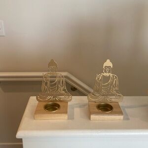 Pair Brand new Budda tea light holder